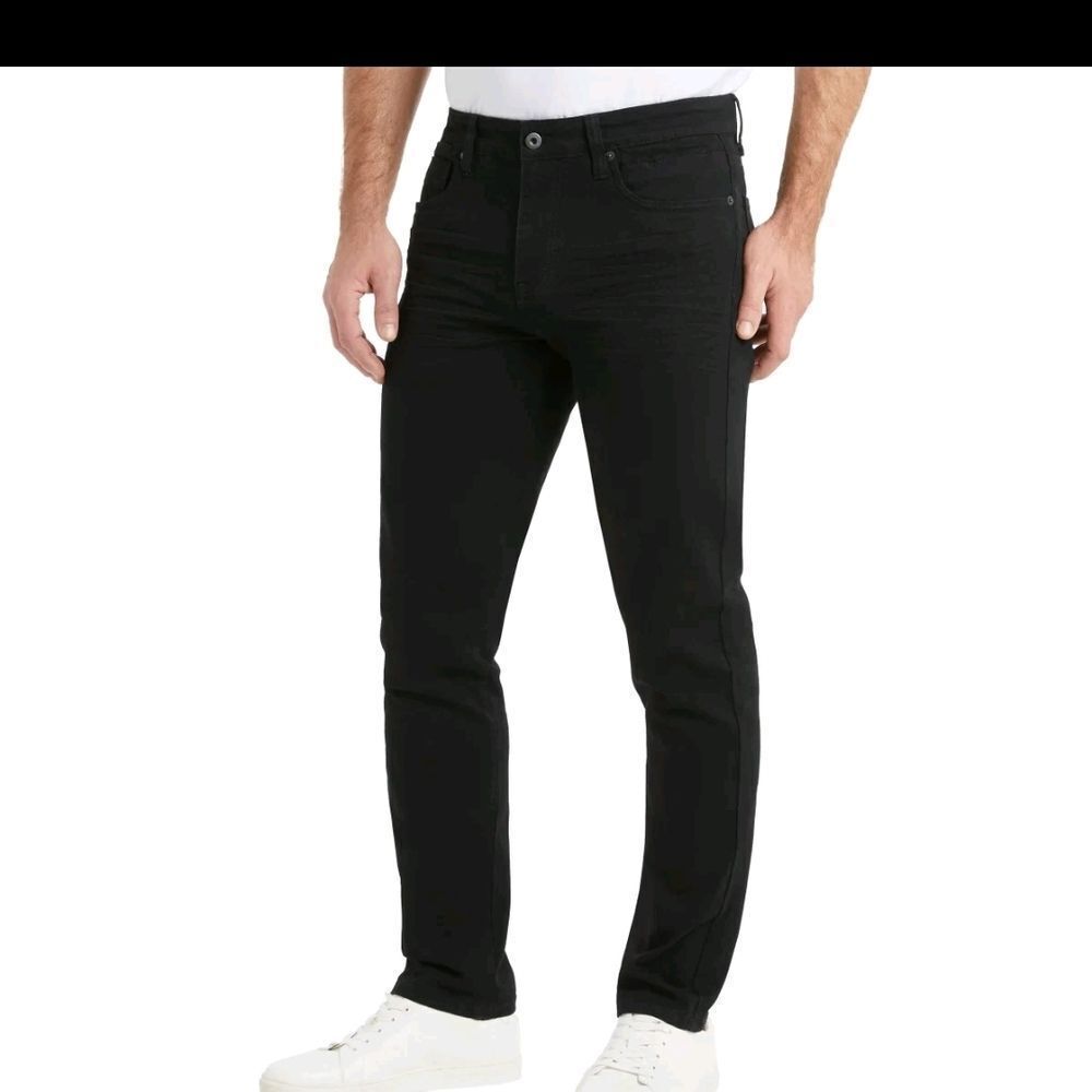 Kenneth Cole Men's Slim Black Jeans